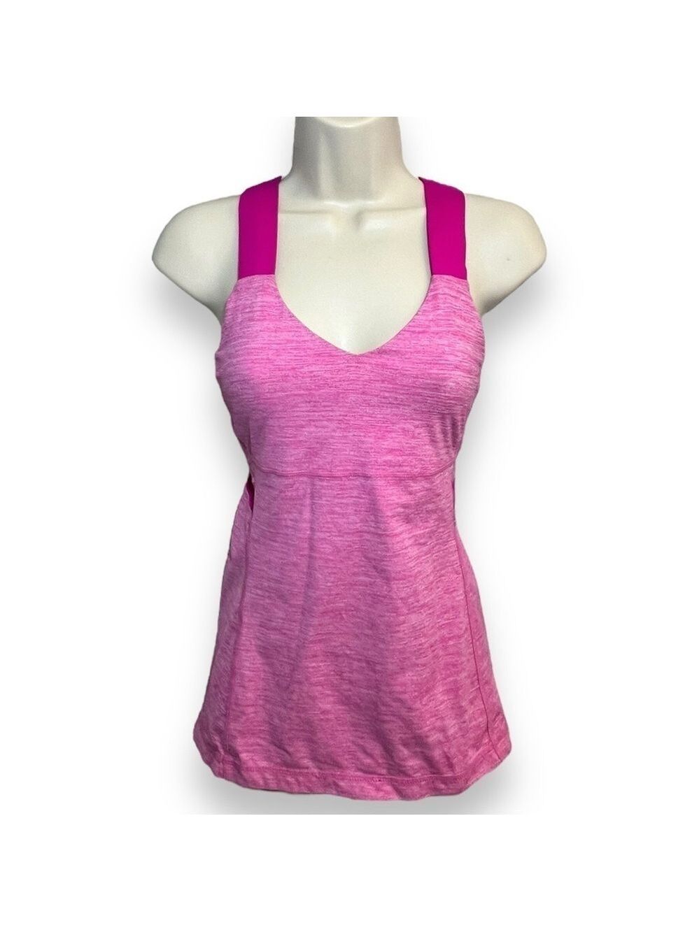 Lululemon Women’s Push Your Limits Tank Heathered Paris Pink/Paris Pink Size 8
